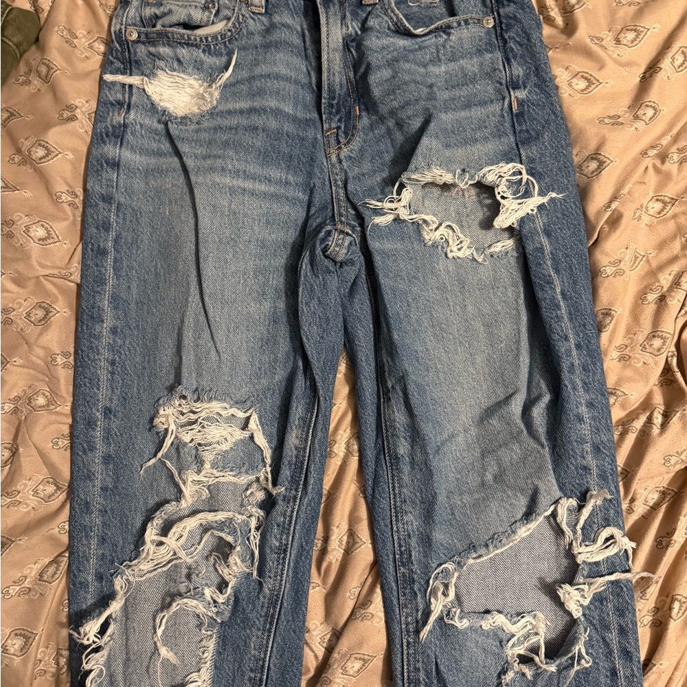 American Eagle Outfitters wide leg Blue Denim Jeans